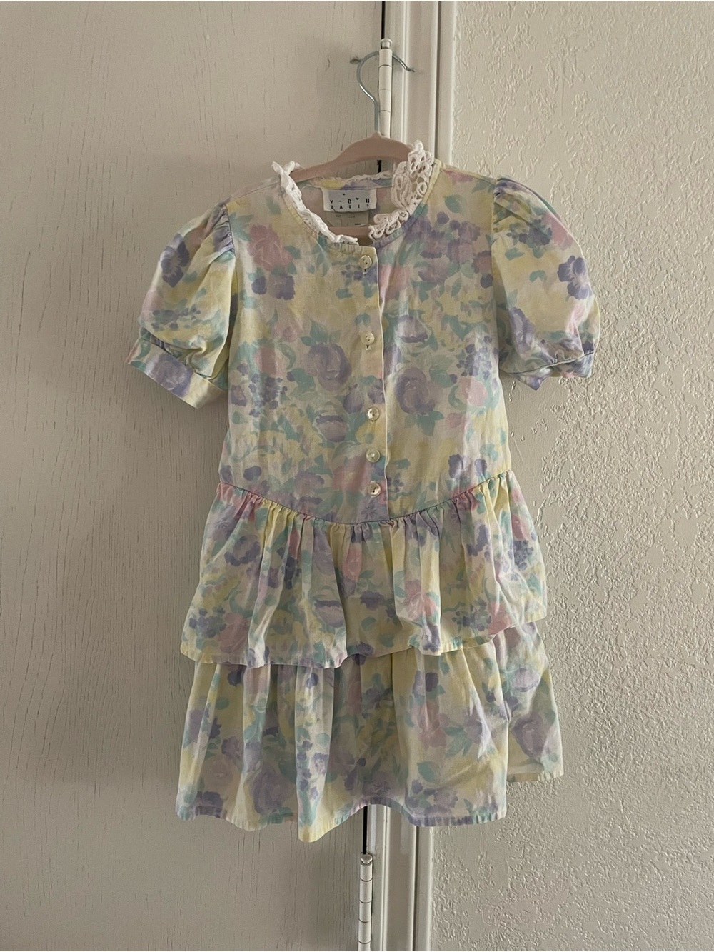 VINTAGE TODDLER GIRLS 80s 90s Cottagecore prairie style dress